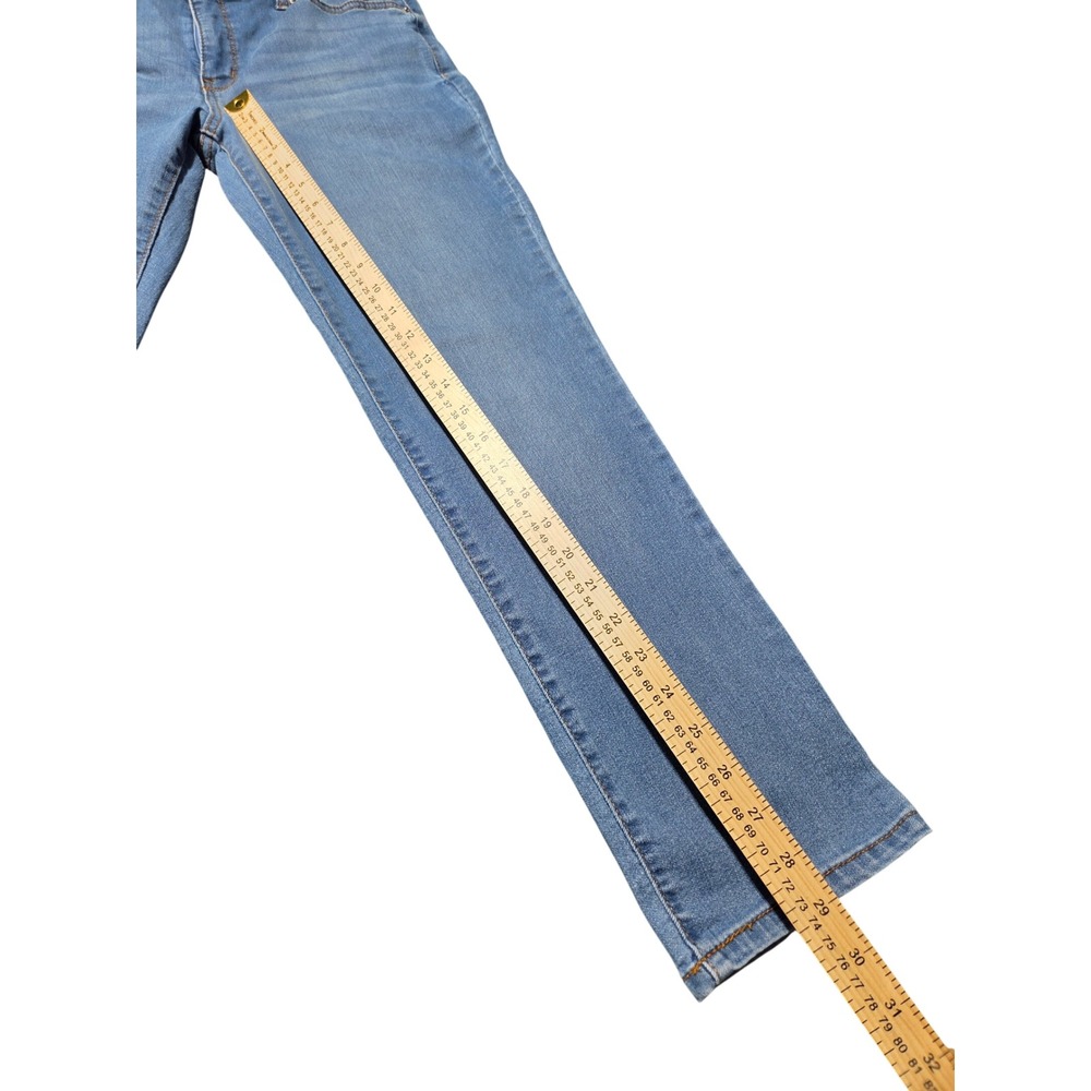 Crown & Ivy Womens Straight Leg Jeans Light Wash Blue Size 12 Stretch Denim - Picture 5 of 7